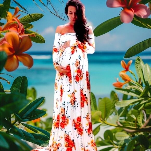 Maternity Photoshoot Baby Shower Gown - Picture 1 of 3